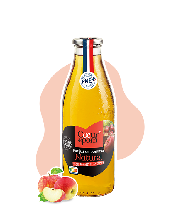 Pur jus de pommes naturel