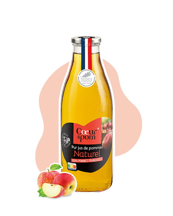 Pur jus de pommes naturel