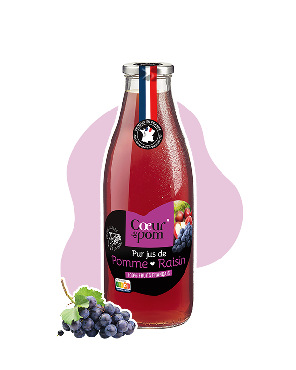 Pur jus de pommes & raisins