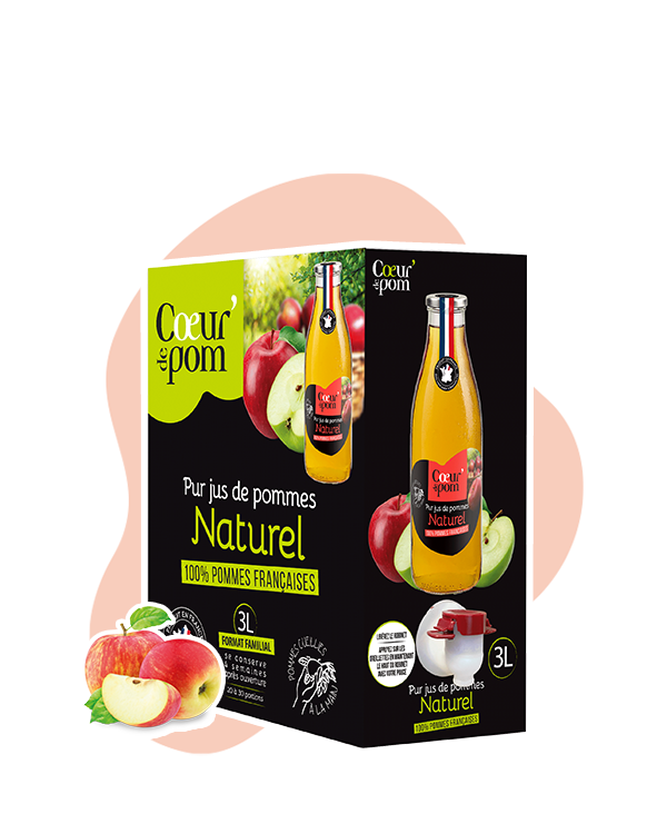 Pur jus de pommes naturel