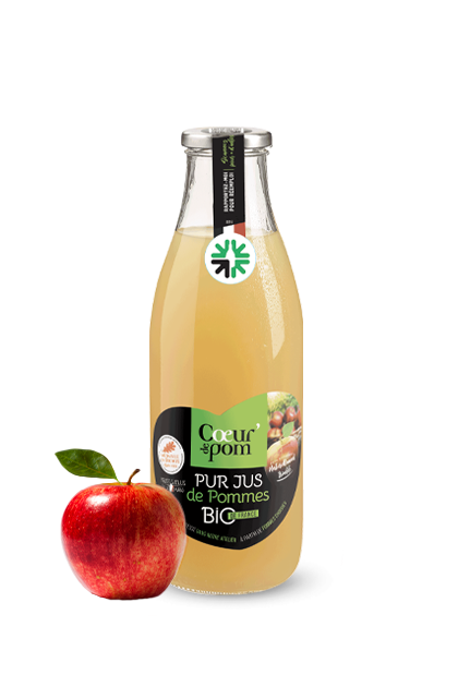 Pur Jus de pommes BIO consigné Pur jus de pommes Coeur de pom