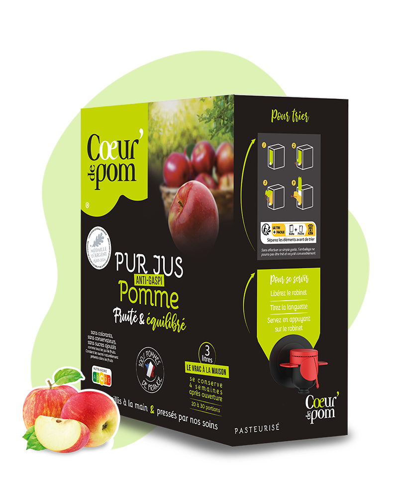 Pur jus de Pommes Naturel en Bag In Box 3 L