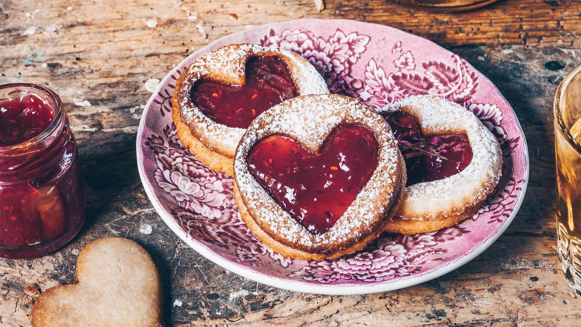 Biscuits coeur framboise