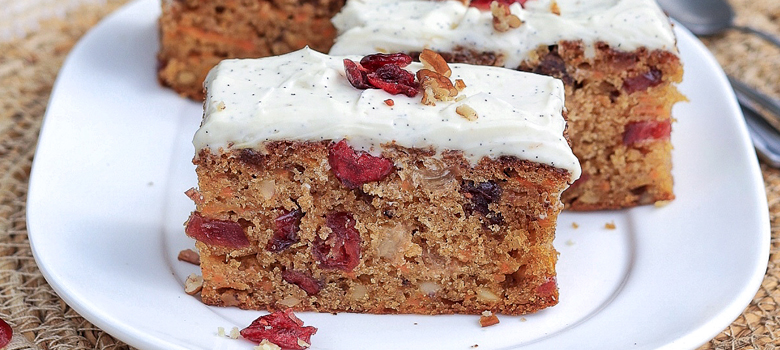 Carrot cake aux cranberries