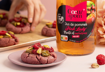 Cookies pistcahe framboise