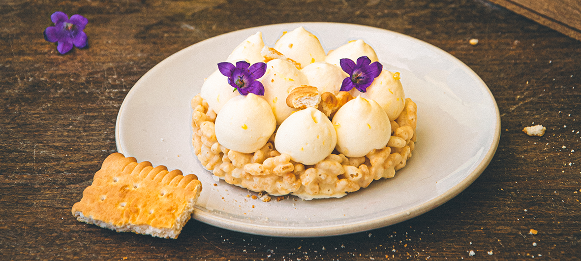 Riz soufflé au chocolat blanc à la pistache - Le tablier de Cécile