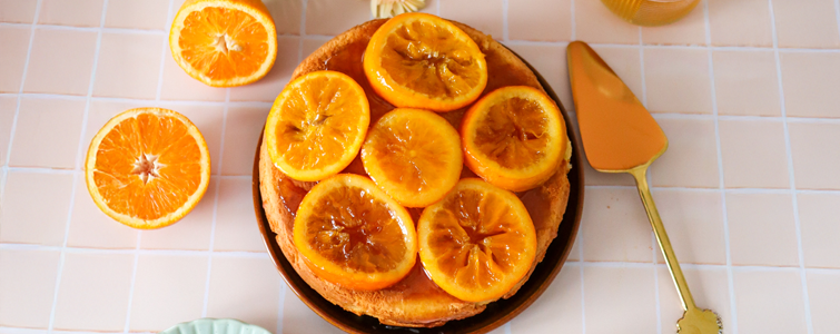 Gâteau à l’orange moelleux & ses tranches d’orange confites