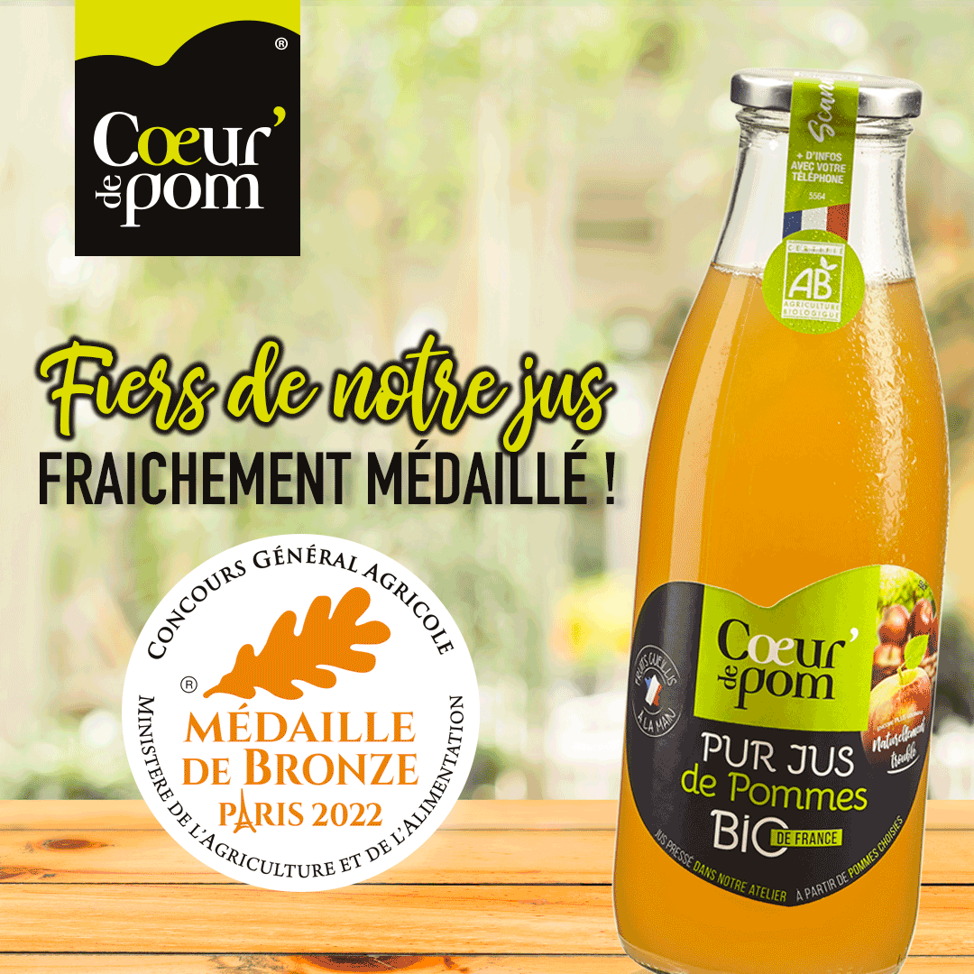 jus de pomme bio médaillé 2022