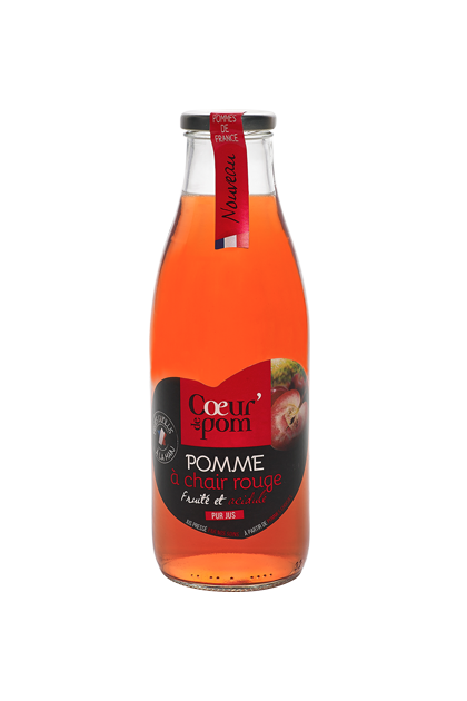 Jus de pomme à chair rouge
