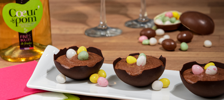 Mini-nids de Pâques au chocolat