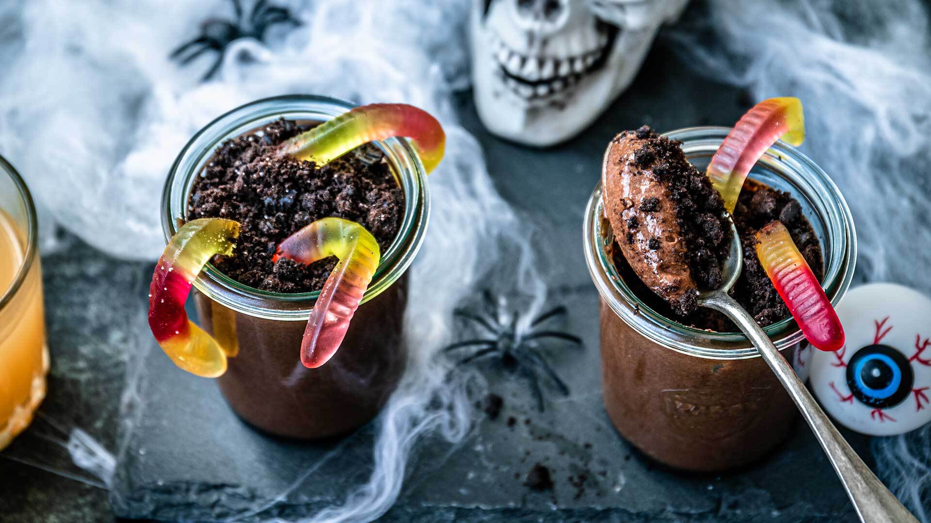 Mousse au chocolat halloween