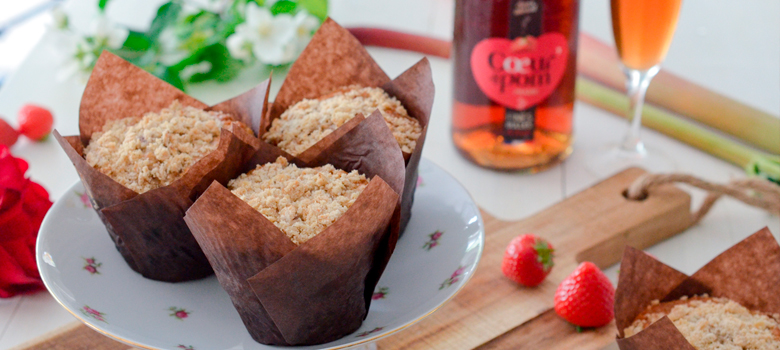 MUFFINS FRAISES RHUBARBE