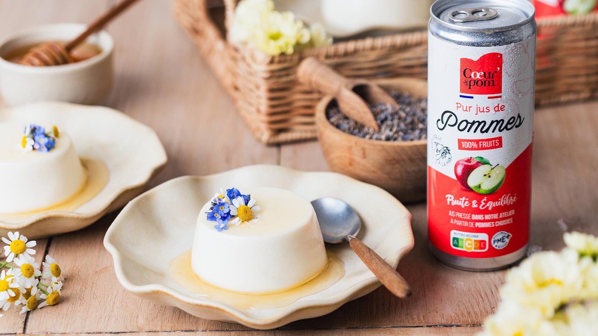 Panna cotta Lavande et miel de fleurs