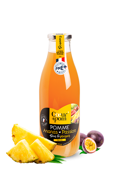 Pur jus de pomme-ananas-passion Sous le pressoir 75cl
