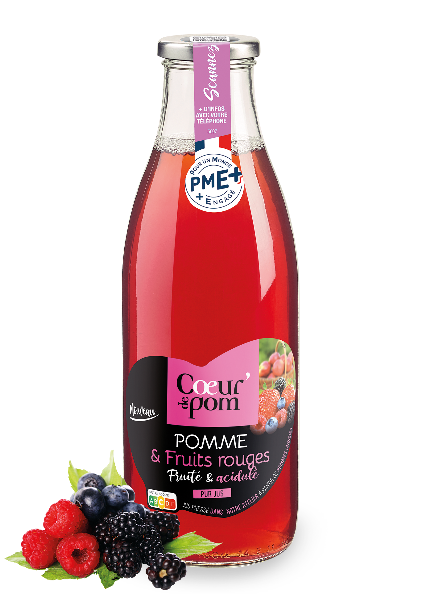 Pur jus de pomme & fruits rouges