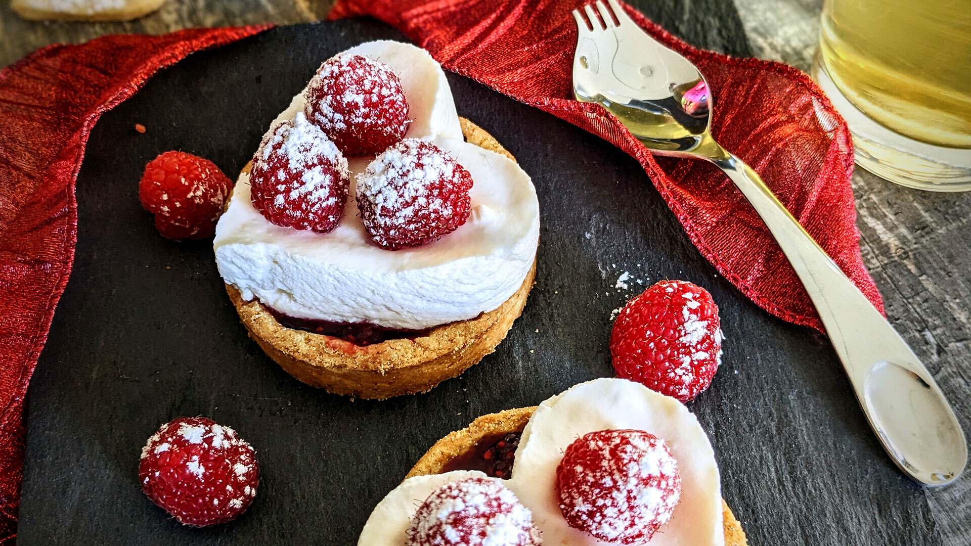 Tartelette litchi framboise