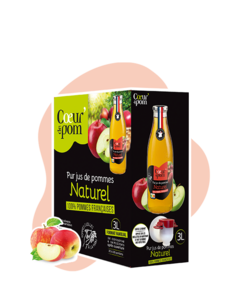 Pur jus de pommes naturel