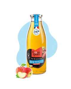 Jus de pommes 30% moins sucré