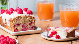 Cake aux framboises