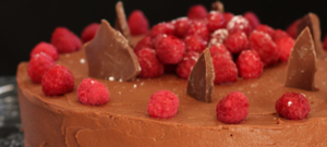 Cheesecake au chocolat & framboises