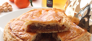 Galette des rois crème de noisette et clémentines
