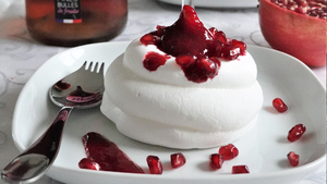 Pavlova framboise & grenade